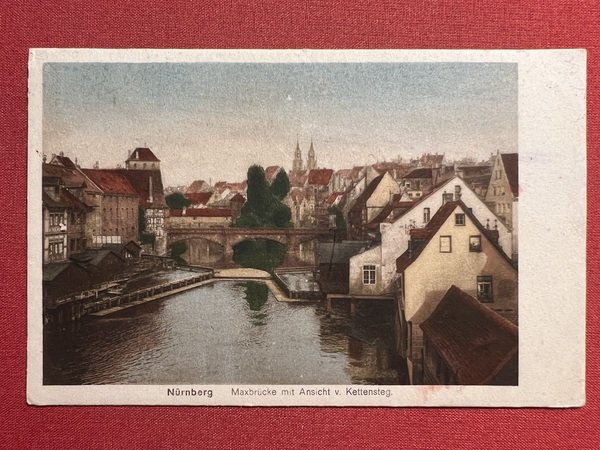 Cartolina - Germania - Nürnberg - Maxbrücke mit Ansicht von. …