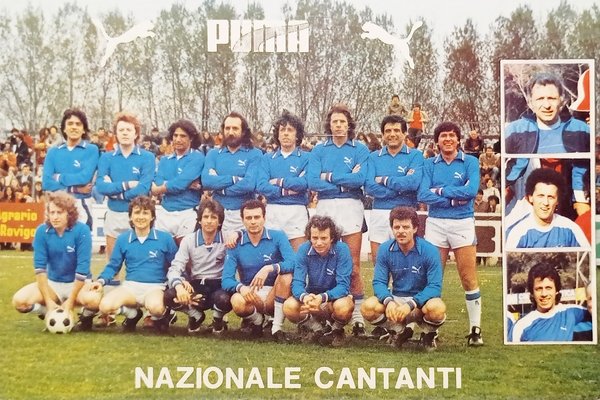 Cartolina Sporto Calcio - Nazionale Cantanti - Pubblicità Puma - …