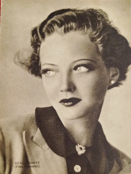 Cartolina Cinema Teatro - Attrice Silvia Sidney - 1940 ca.