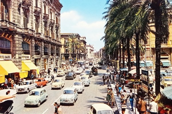 Cartolina - Palermo - Via Roma - 1964