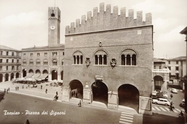 Cartolina - Treviso - Piazza dei Signori - 1966