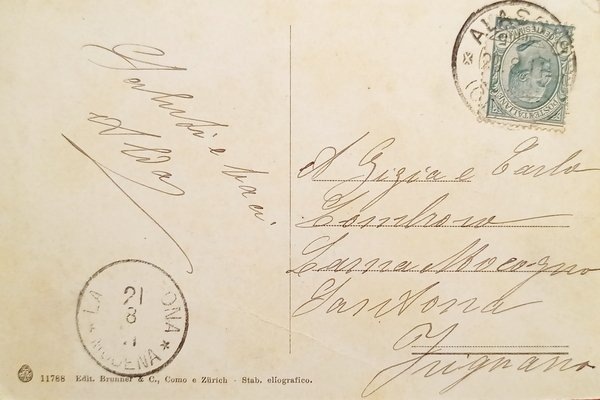 Cartolina - Alassio ( Savona ) - 1911