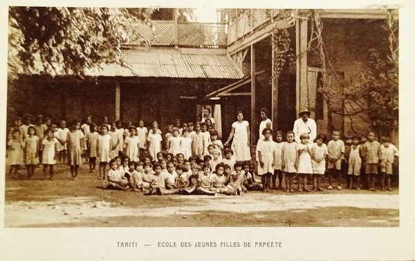 Cartolina - Tahiti - Ecole des Jeunes Filles de Papeete …