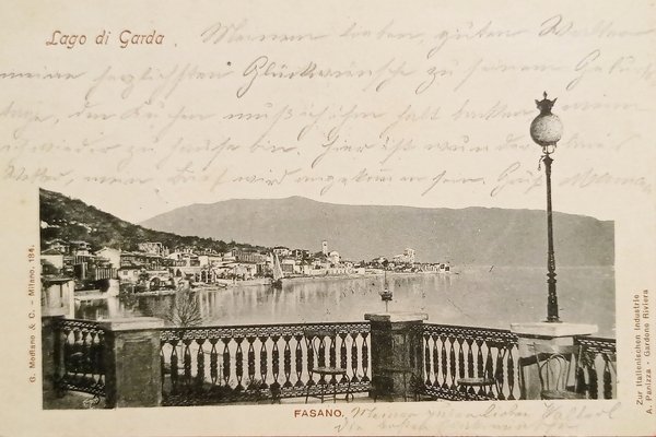 Cartolina - Lago di Garda - Fasano - 1899