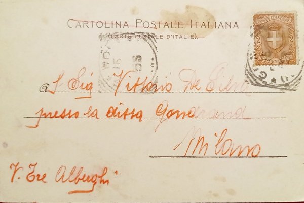 Cartolina - Genova - Ponte di Carignano - 1908