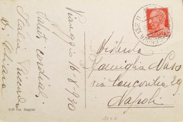 Cartolina - Viareggio - Tramonto - 1930