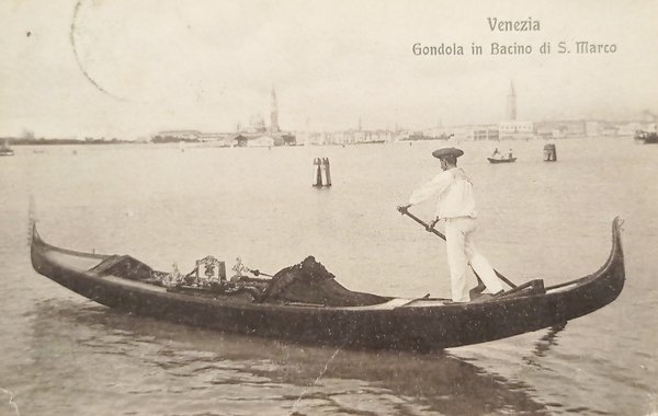 Cartolina - Venezia - Gondola in Bacino di S. Marco …