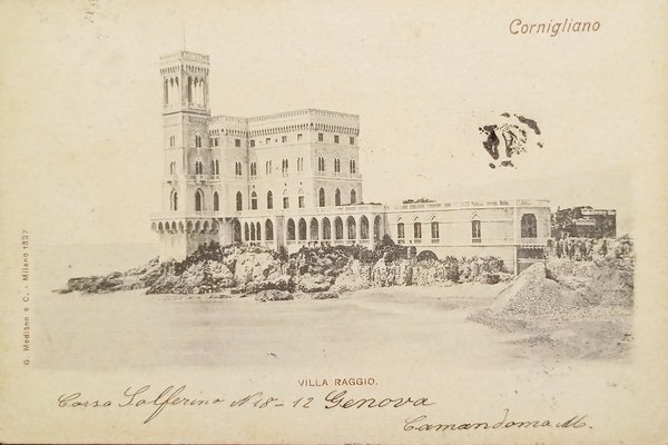 Cartolina - Cornigliano - Villa Raggio - 1901