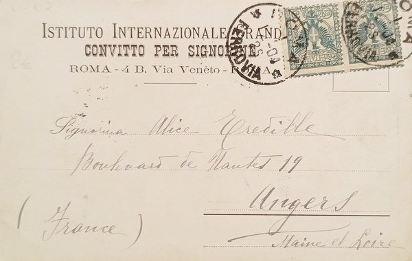 Cartolina - Istituto Internazionale Grand Convitto per Signorine - Roma …