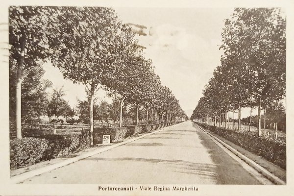 Cartolina - Porto Recanati - Viale Regina Margherita - 1939