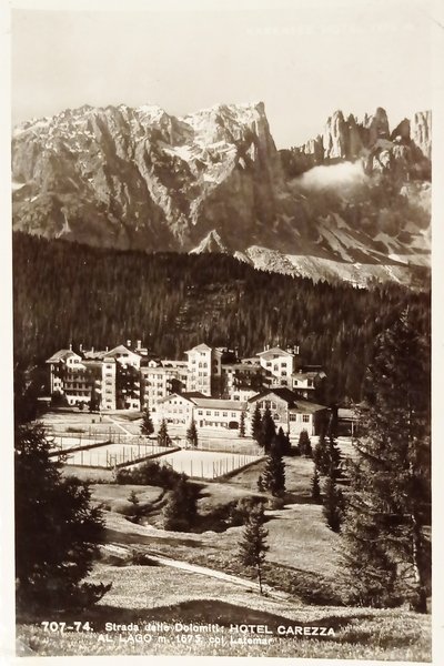 Cartolina - Strada delle Dolomiti - Hotel Carezza al Lago …