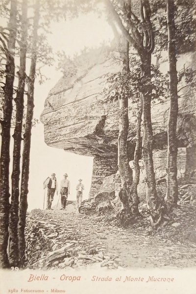 Cartolina - Biella - Oropa - Strada al Monte Mucrone …