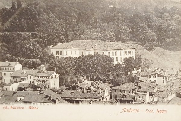 Cartolina - Andorno ( Biella ) - Stabilimento Bagni - …