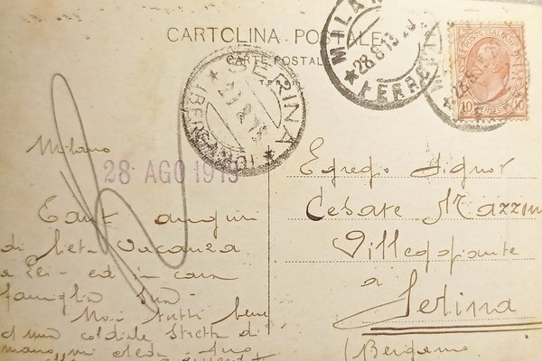 Cartolina - Militari repressione sciopero - 1913