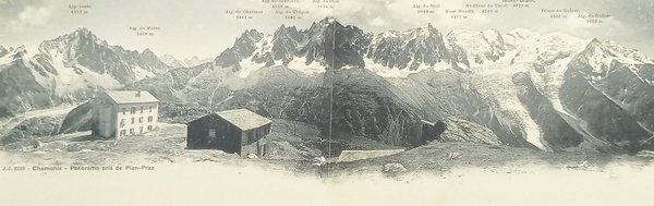 Cartolina - Chamonix - Panorama pris de Plan-Praz - 1900 …