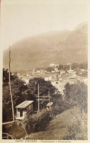 Cartolina - Saint Vincent ( Valle d'Aosta ) - Funicolare …
