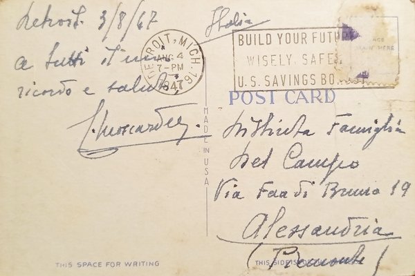 Cartolina - Detroit City Airport - Detroit Michigan - 1967