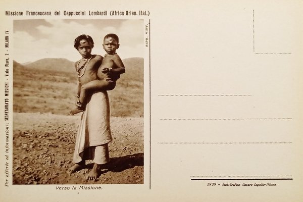 Cartolina Africa Orientale Italiana - Verso la Missione - 1935 …
