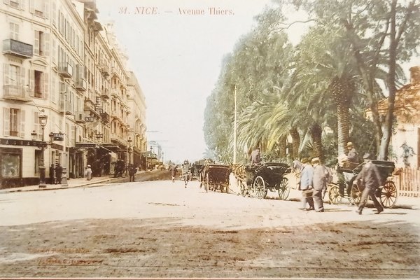 Cartolina - Nice - Avenue Thiers - 1920 ca.