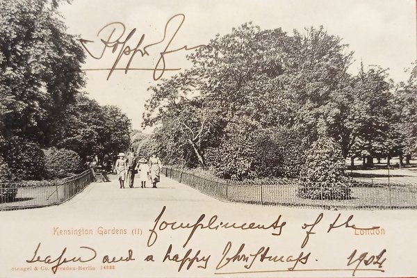 Cartolina - Kensington Gardens - London - 1904
