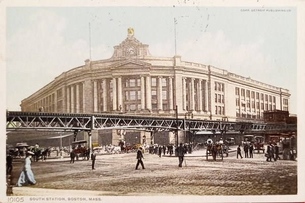 Cartolina - South Station - Boston, Massachusetts - 1911