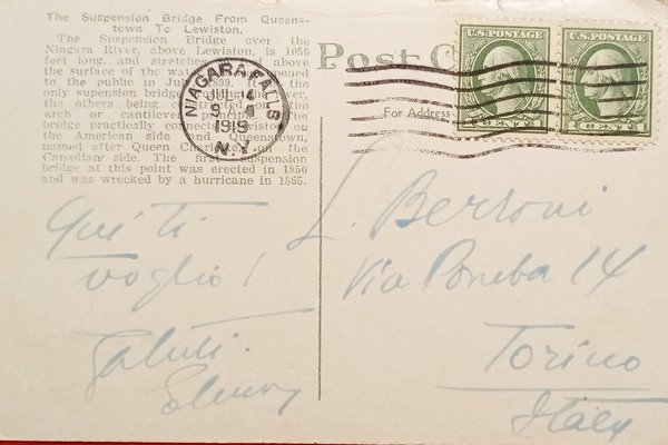 Cartolina - Lewiston Bridge - Niagara River - Niagara Falls …