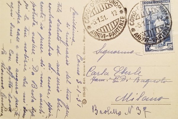 Cartolina - Como - Duomo - 1951