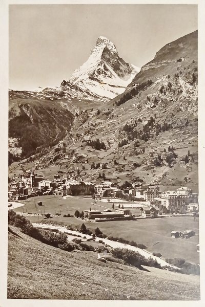 Cartolina - Zermatt - Gesamtansicht mit Matterhorn - 1933