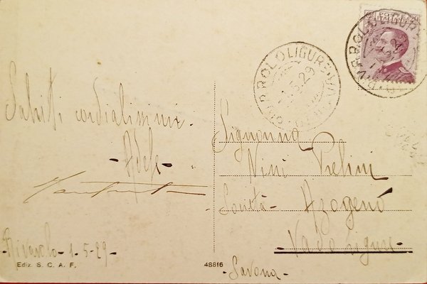 Cartolina - Genova - Torri di Porta Soprana e Chiostro …