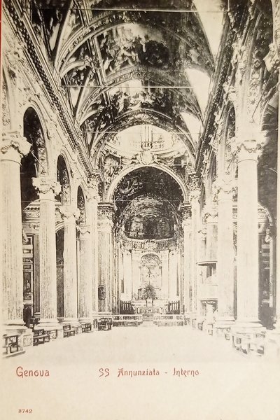 Cartolina - Genova - S.S. Annunziata - Interno - 1900 …