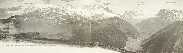 Cartolina - Panorama du Massif du Mont-Blanc pris du Sigeur …