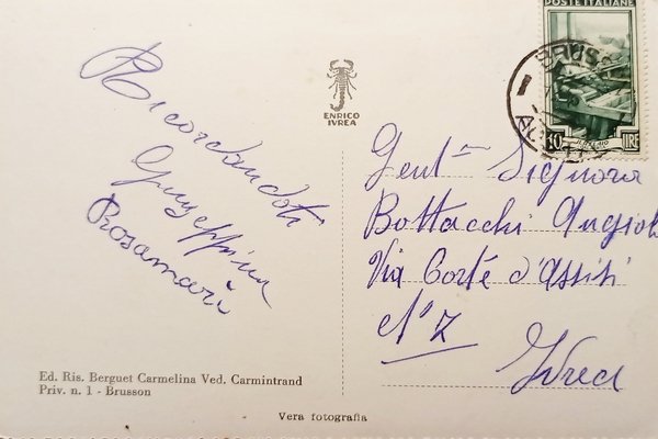 Cartolina - Brusson ( Valle d'Aosta ) - Scorcio presso …