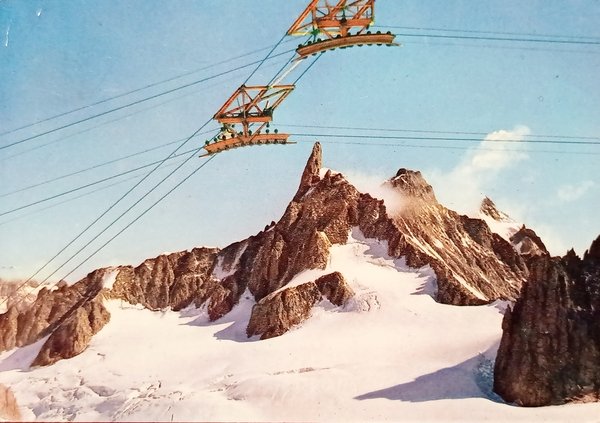 Cartolina - Funivia del Monte Bianco - Pilone Aereo - …