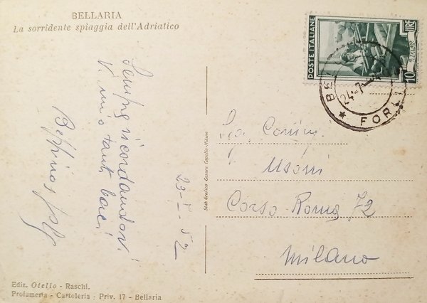 Cartolina - Bellaria ( Rimini ) - Viale Panzini - …