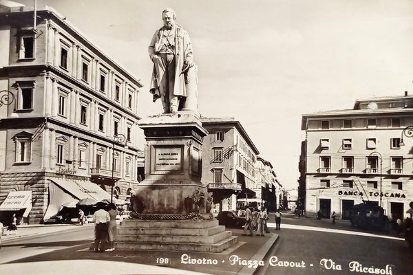 Cartolina - Livorno - Piazza Cavour - Via Ricasoli - …