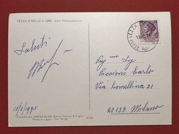 Cartolina - Vezza D'Oglio ( Brescia ) - Alta Valle …