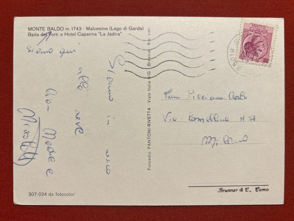 Cartolina - Monte Baldo - Malcesine ( Lago di Garda …