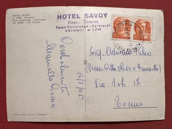 Cartolina - Hotel Savoy - Dolomiti - Passo Costalunga - …