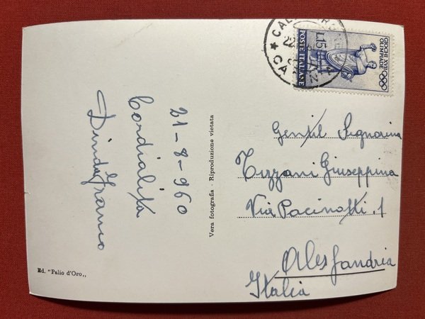 Cartolina - Siracusa - Monumento ad Archimede - 1960