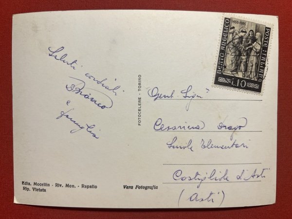 Cartolina - Rapallo ( Genova ) - Fiori e Palme …