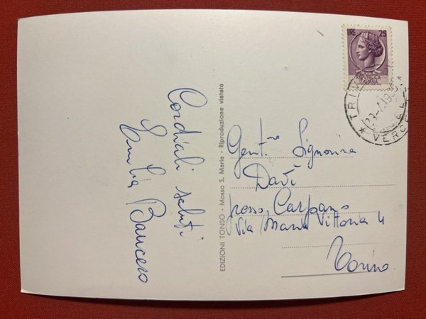 Cartolina - Trivero - Grande Albergo S. Bernardo - 1966