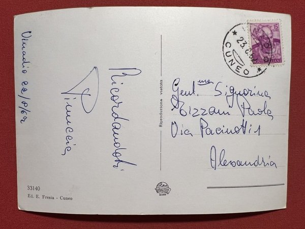 Cartolina - Valle Stura ( Cuneo ) - Diga Rio …