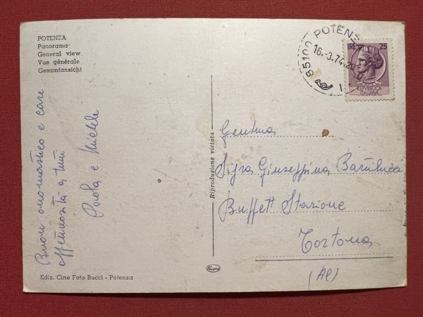 Cartolina - Potenza - Panorama - 1974