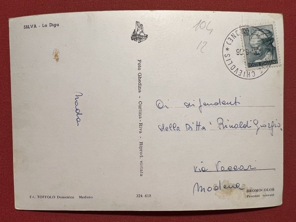 Cartolina - Selva ( Bolzano ) - La Diga - …