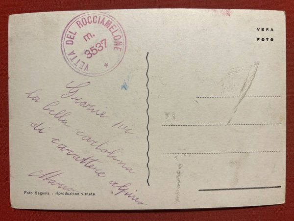 Cartolina - Valle di Susa - Monumento a Maria sul …