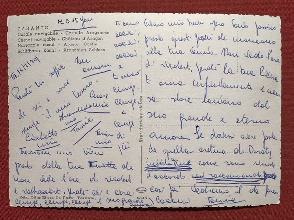 Cartolina - Taranto - Canale Navigabile - Castello Aragonese - …