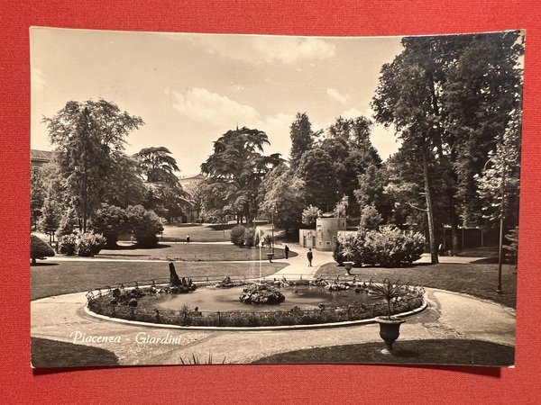 Cartolina - Piacenza - Giardini - 1956