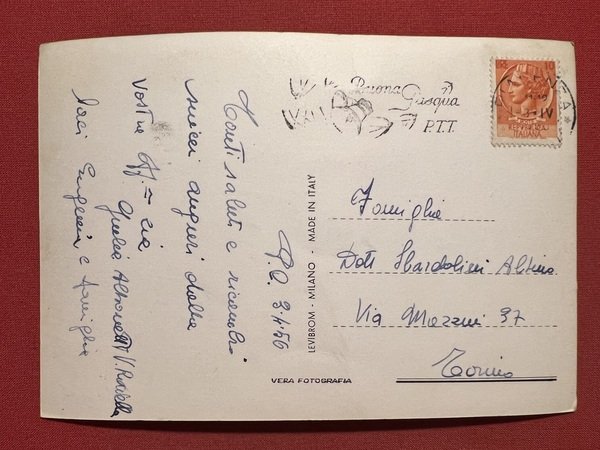 Cartolina - Piacenza - Giardini - 1956