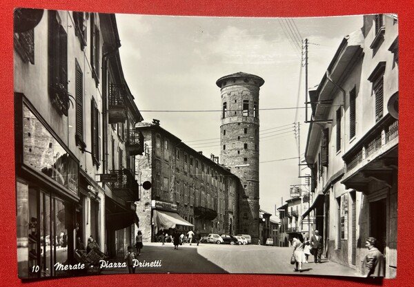 Cartolina - Merate ( Lecco ) - Piazza Prinetti - …