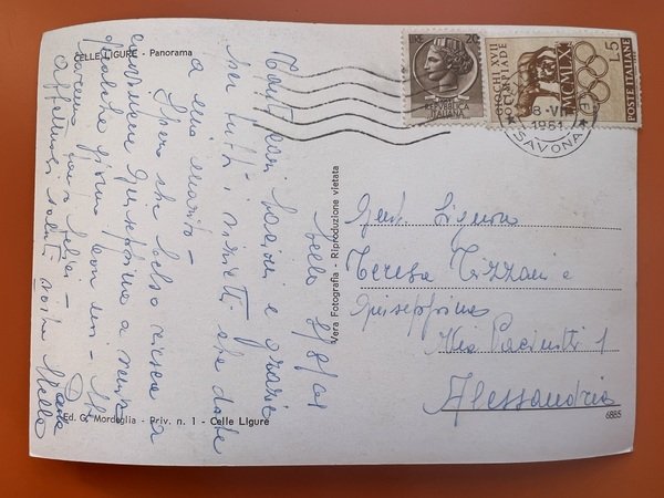 Cartolina - Celle Ligure ( Savona ) - Panorama - …